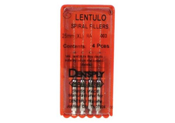 Dentsply Maillefer 671572 Lentulo Spiral Fillers Paste Carriers Stainless Steel #3 Green 25mm 4/Pk