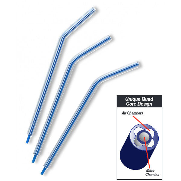 Mydent AW3500 Defend Air/Water Disposable 3Way Syringe Tips Plastic Blue 1500/Pk