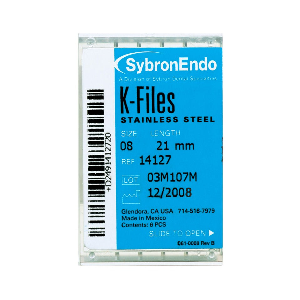 Kerr Dental 06159 SybronEndo Stainless Steel Endodontic K-Files 30mm #40 6/Bx