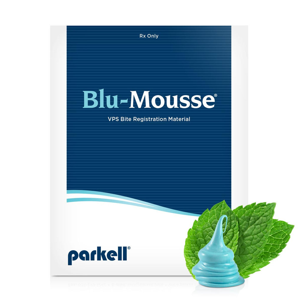 Parkell S448S Blu-Mousse VPS Bite Split Cartridge Super Fast Peppermint 2/Pk