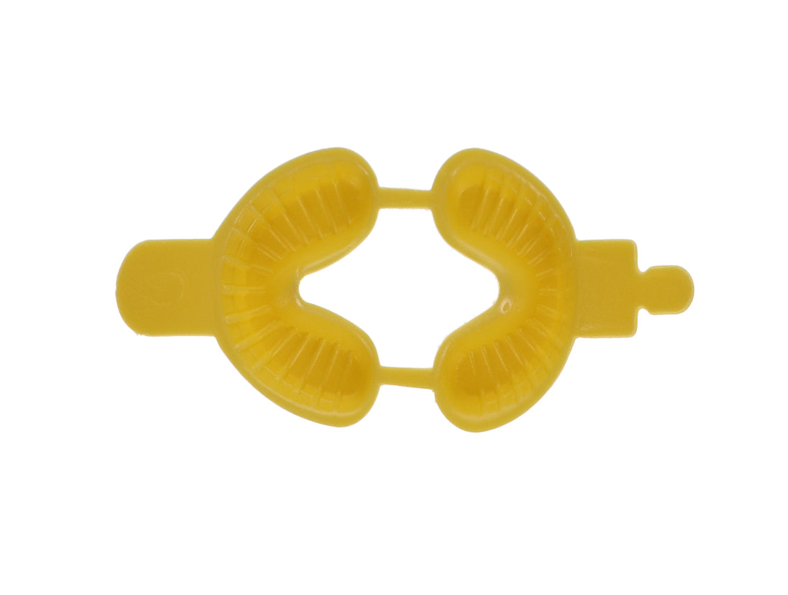 House Brand Dentistry 108112 Fluoride Trays Foam Dual Arch Small Yellow 100/Pk