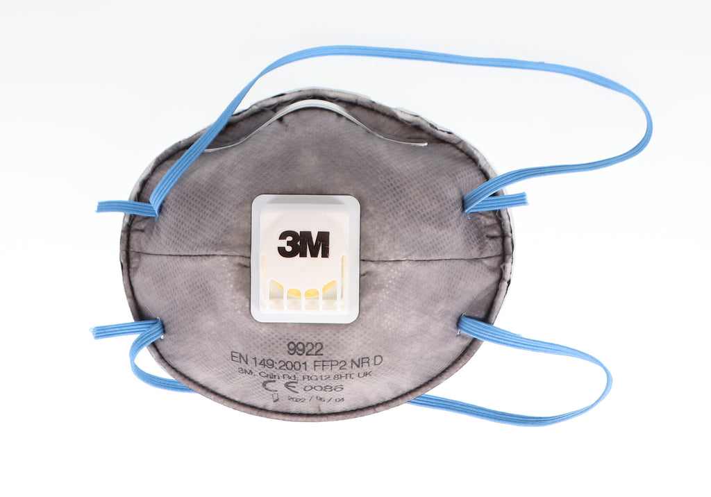 3M 9922 Specialty Respirator Mask EN 149:2001 FFP2 Cool Flow Valved Masks 2/Pk