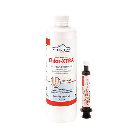 Vista Dental 503800 Chlor-XTRA Sodium Hypochlorite Endodontic Solution 16 Oz