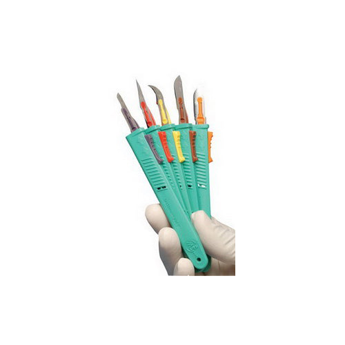 Myco Medical 6008TR-15 Technocut Plus #15 Safety Retractable Scalpels Sterile 10/Pk
