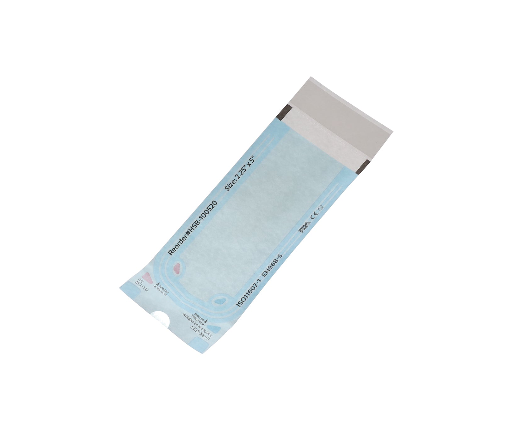 House Brand Dentistry 100520 Paper/Blue Film Self-Sealing Sterilization Pouches 2.25