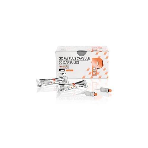 GC 000222 Fuji Plus Reinforced Glass Ionomer Luting Cement Capsules Yellow 50/pk