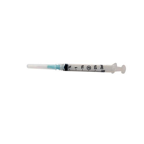 Crosstex 309570 BD Syringes Needle Luer-Lok Tips 25 Gauge 3 mL 100/Bx
