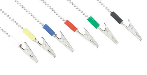 Miltex Integra 64-10 Dental Bib Clip Napkin Holder Chain Assorted 15" 6/Pk