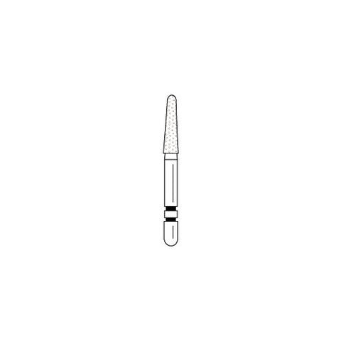 Premier Dental 2015483 Two Striper FG Friction Grip 7677F Round End Taper Fine Grit Diamond Burs 5/Pk