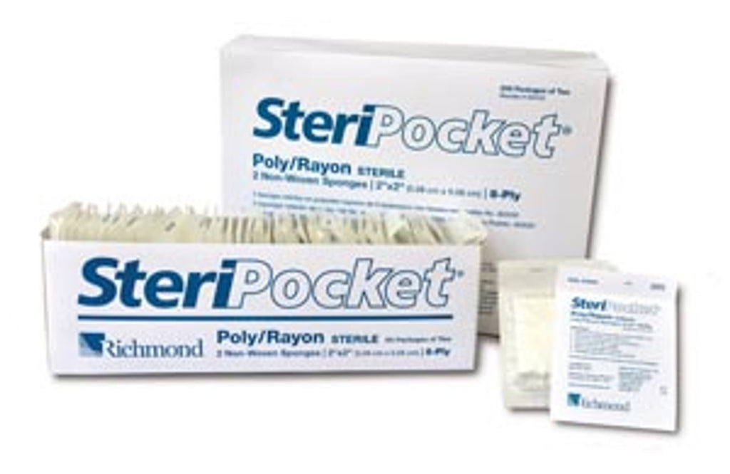 Richmond Dental 300408 SteriPocket Cotton-Filled Sponges Sterile 2" X 2" 600/Pk