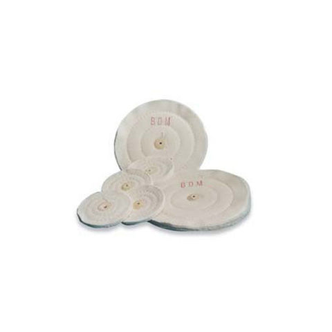 Buffalo Dental 07990 Muslin Buff Center Hole 30 Ply 4" Diameter