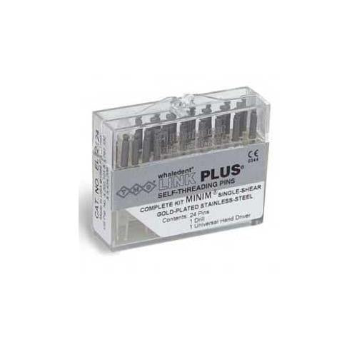 Coltene Whaledent L-732 TMS Link Plus Minim Silver 2/1 Double Shear Pins Bulk .021
