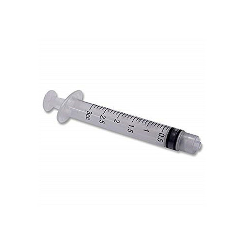 Plasdent LL03 3CC Luer Lock Disposable Irrigation Syringes Plastic 100/Pk