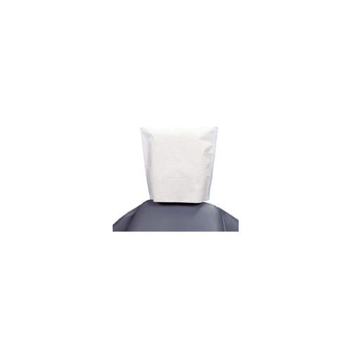 House Brand DI600 Disposable Headrest Cover Paper/Poly 10" x 10" White 500/Cs