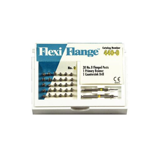 Essential Dental Systems 440-0 Flexi-Flange Stainless Steel Posts #0 Yellow 30/Pk