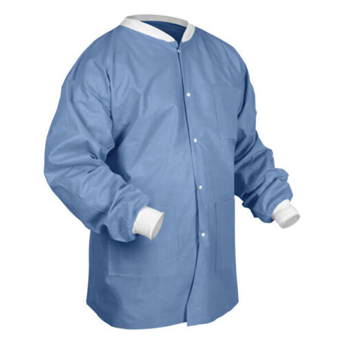 Medicom 8101-C SafeWear Hipster Jackets SMS Fabric Deep Blue Large 12/Pk