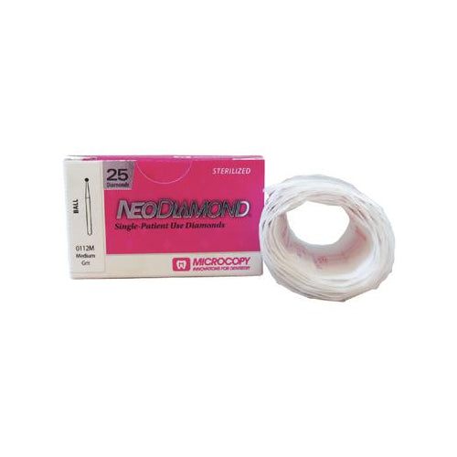 Microcopy 1312.11C NeoDiamond FG Friction Grip Coarse Grit Extra Long Pointed Cone Diamond Burs 25/Pk