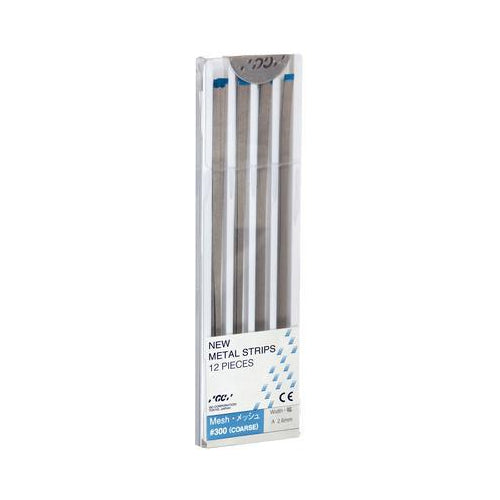GC 000256 Metal Strips Coarse Grit 90 Microns #300-A Width Blue 12/Pk