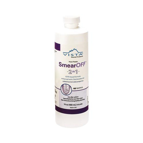 Vista Dental 317111 SmearOFF EDTA 2 in 1 Endodontic Solution 16 Oz