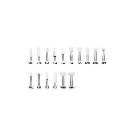 Shofu Dental 0221 Dura-White Mounted Stones Contra Angle CA Pointed Cone CN1 12/Bx