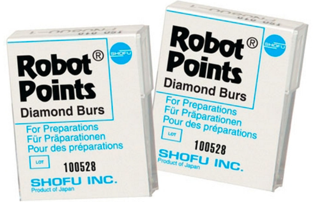Shofu Dental 876X-1 Robot Points FG Friction Grip #876 Round Coarse Grit Diamond Bur