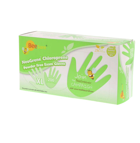 Cranberry 1189 NeoGrene Chloroprene Examination Gloves Powder Free Extra Large 200/Box