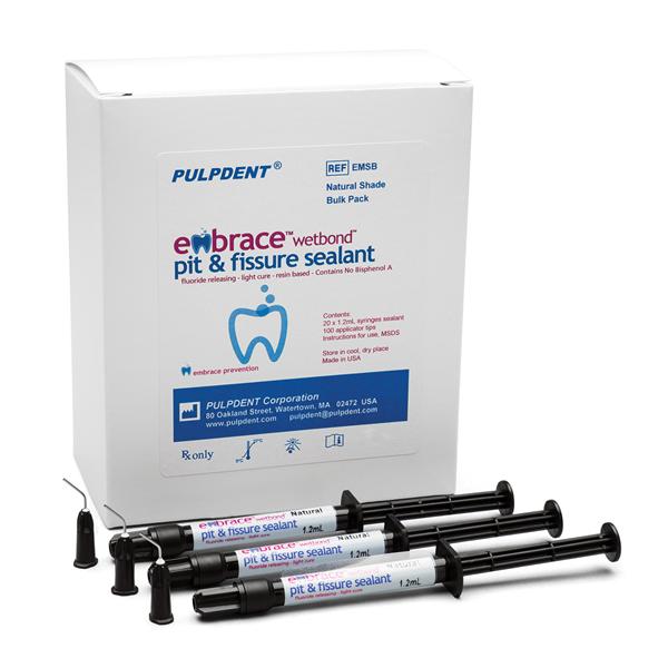 Pulpdent EMSB EMBRACE WetBond Pit & Fissure Sealant Bulk Kit Natural 20/Pk 1.2 mL
