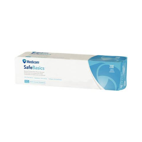 Medicom 2101-CH SafeBasics General Purpose Non-Woven Sponges Non-Sterile 2" X 2" 4-Ply 5000/Cs