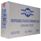 House Brand Dentistry 109258 Plastic Disposable Drinking Cups 5 Oz Peach 1000/Cs