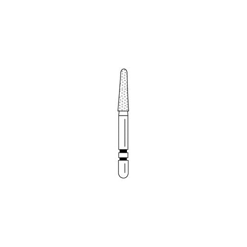 Premier Dental 2015453 Two Striper Friction Grip FG #767.7C Coarse Round End Taper Diamond Burs 5/Pk