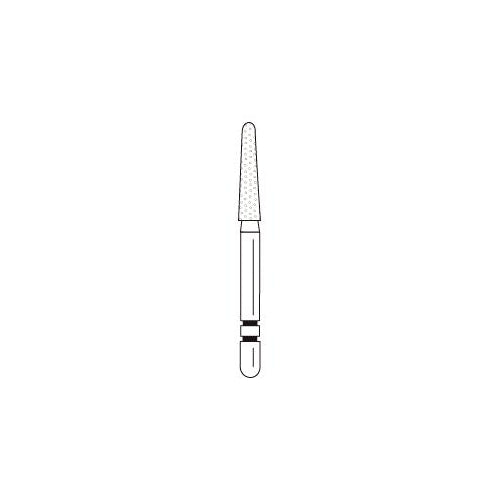 Premier Dental 2015650 Two Striper FG Friction Grip L770.8 Coarse Grit Round End Taper Diamond Burs 5/Pk