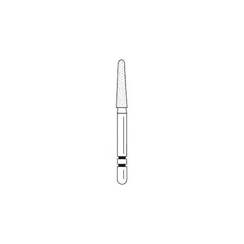 Premier Dental 2015650 Two Striper FG Friction Grip L770.8 Coarse Grit Round End Taper Diamond Burs 5/Pk