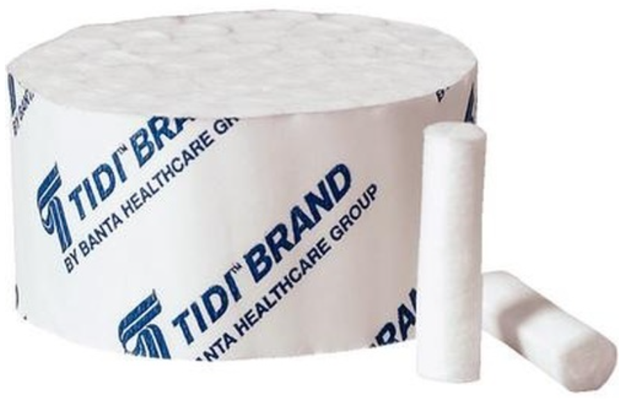 Tidi 969123 Dental Cotton Rolls #3 Large 1.5" X 0.5" Non-Sterile 2000/Cs