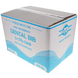 House Brand Dentistry 109210 Dental Patient Bibs 2+1 Ply 13" X 18" 500/Bx Blue