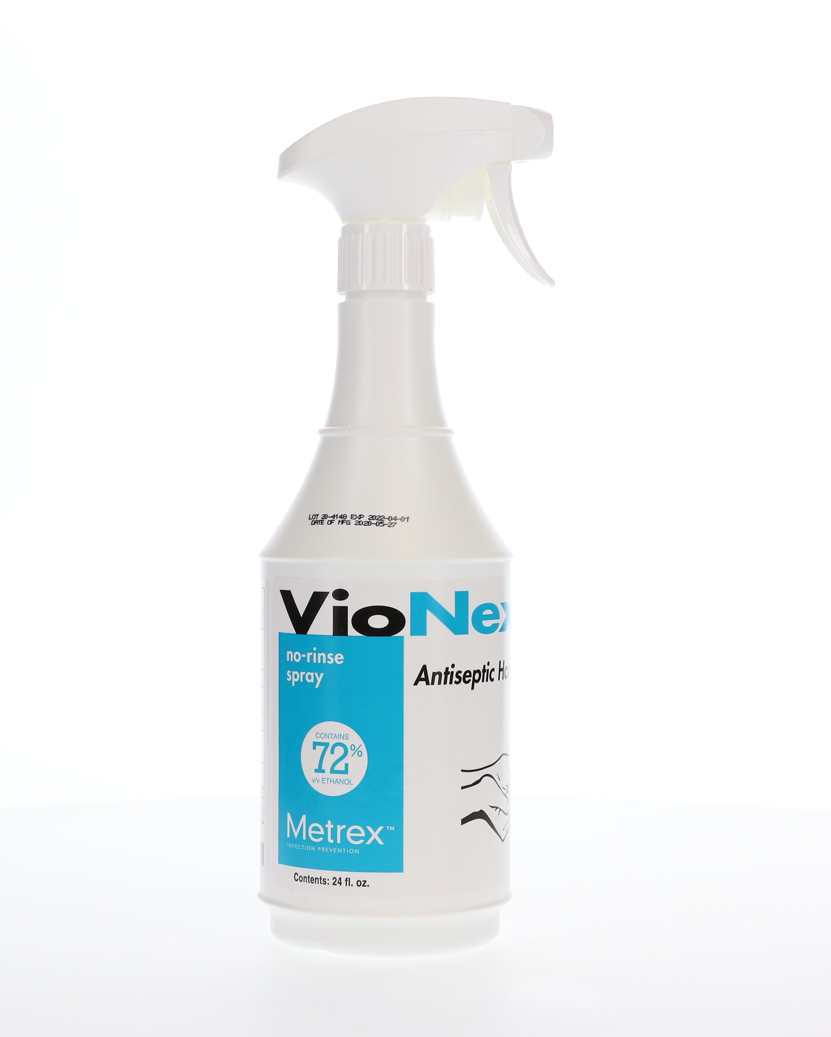 Metrex 10-1824 VioNexus Antiseptic Hospital Hand Sanitizer No-Rinse Spray 72% Ethanol 24 Oz