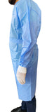 House Brand 910781 Level 1 Medical Hospital Isolation Gown Splash Resistant Cuffed Blue