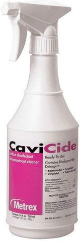 Metrex 13-1024 CaviCide Surface Disinfectant Decontaminant Spray 24 Oz Bottle 2/Pk