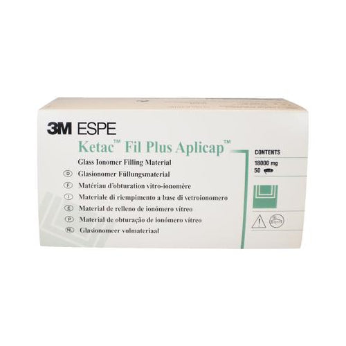 3M ESPE 55050 Ketac Fil Plus Applicap Glass Ionomer Restorative Capsules A3.5 50/Pk