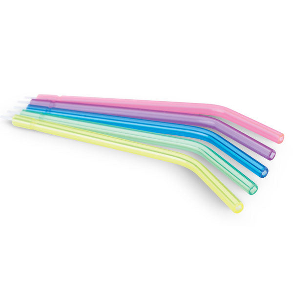 Plasdent TST-NA AcuTips 3-Way Disposable Syringe Tips Assorted 5 Neon Colors 250/Pk
