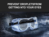 Aurora 200100 Anti-Fog Anti-Shock Safety Medical Goggles GB14866-2006 Dustproof with Side Vent Air Holes 2/Pk