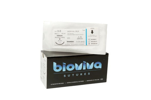 House Brand SCG636 Bioviva Chromic Gut Absorbable Sutures C-6 3/0 27" 12/Bx