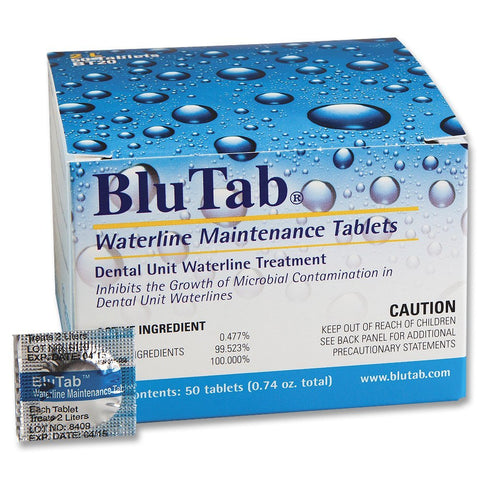 ProEdge BT20 BluTab Waterline Maintenance Dental Unit Tablets 2 Liter 50/Bx