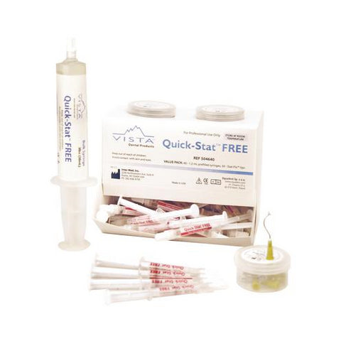 Vista Dental 504600 Quick Stat Free Hemostatic Gel Solution 25% Syringes 1.2 mL 4/Pk