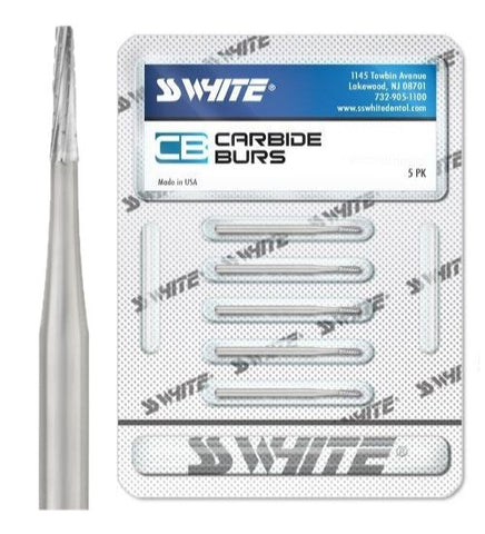 SS White 14070-5 Friction Grip FG #700 Surgical Length Taper Fissure Crosscut Carbide Burs 5/Pk