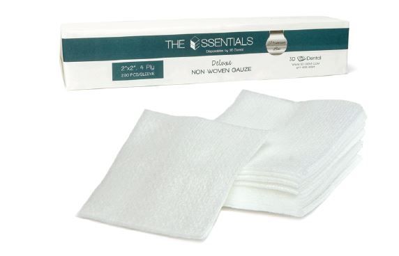 House Brand NWP22 Premium Gauze Non-Woven 2" X 2" Non-Sterile 4-Ply 5000/Pk